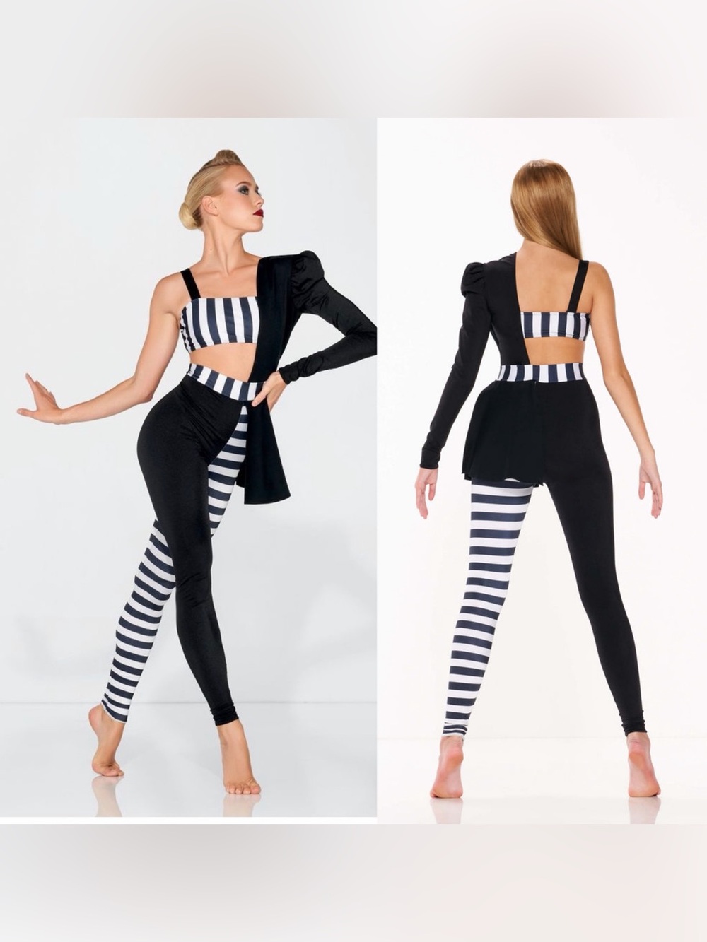 Kelle dance black pinstripe costume WHITE RIOT
STYLE 6137A LA-Large adult